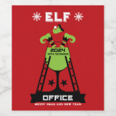 小妖精や小人クリスマスパーティー ワインラベル (シングルラベル)
