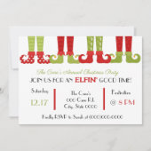 小妖精や小人クリスマスパーティー 招待状 (正面)