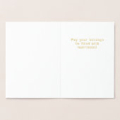 小妖精や小人クリスマスホリデーカワイイおもしろい笑顔ハッピーフォイル 箔カード (内部)