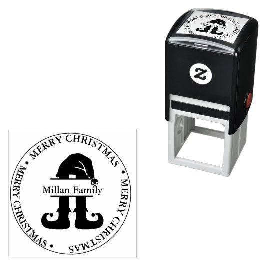 小妖精や小人クリスマスボーイテーマ セルフインキングスタンプ (インサイチュ)