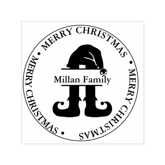 小妖精や小人クリスマスボーイテーマ セルフインキングスタンプ (デザイン)