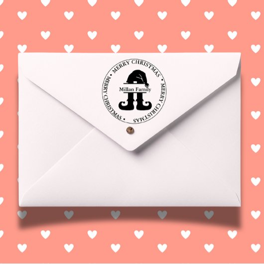 小妖精や小人クリスマスボーイテーマ セルフインキングスタンプ