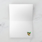 小妖精や小人クリスマス、5" x 7"折り畳みカード カード (内部)