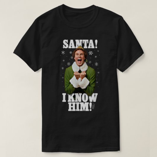 小妖精や小人サンタI知り合い Tシャツ (デザイン正面)