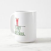 小妖精や小人シェナニガンクリスマスグリーティングサイン コーヒーマグカップ (正面左)