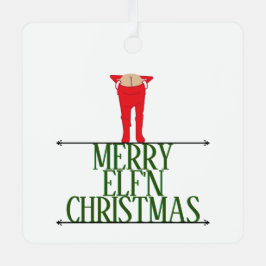 小妖精や小人シェナニガンクリスマスグリーティングサイン メタルオーナメント