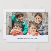 小妖精や小人シェナニガングリーティングサインフォトクリスマスカード シーズンカード (裏面)