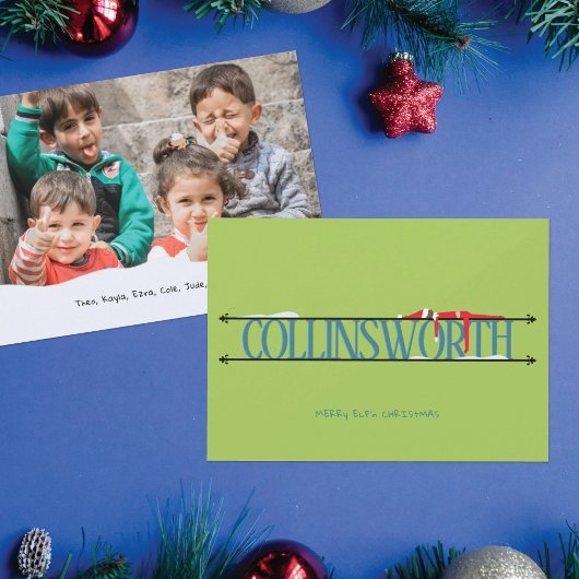 小妖精や小人シェナニガンスの名前サイン写真クリスマスカード シーズンカード