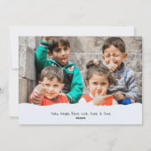 小妖精や小人シェナニガンスの名前サイン写真クリスマスカード シーズンカード (裏面)