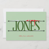 小妖精や小人シェナニガンス名サイングリーンクリスマス シーズンカード (正面)