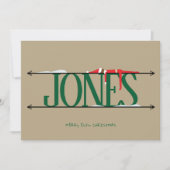 小妖精や小人シェナニガンス名サイングリーン&タンクリスマス シーズンカード (正面)