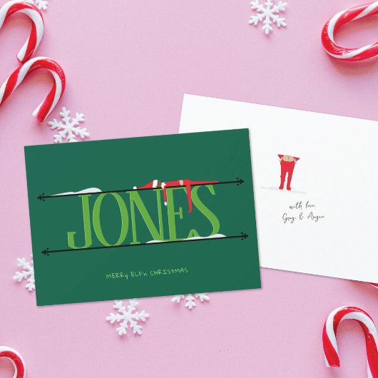 小妖精や小人シェナニガンス名サインハンターグリーンクリスマス シーズンカード