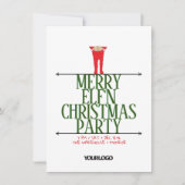 小妖精や小人シェナニガンズオフィスクリスマスパーティー 招待状 (正面)