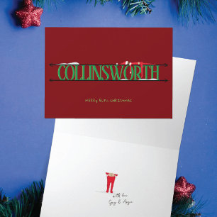 小妖精や小人シェナニガンズクリスマスカードを折った カード