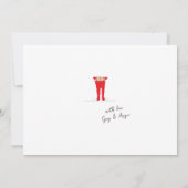 小妖精や小人シェナニガンフラットグリーンクリスマスカード シーズンカード (裏面)