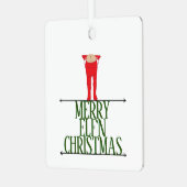 小妖精や小人シェナニ企業のガンクリスマス メタルオーナメント (正面左)