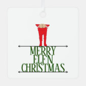 小妖精や小人シェナニ企業のガンクリスマス メタルオーナメント (正面)