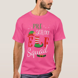 小妖精や小人スクワッドプリスクールクリスマス先生トップ Tシャツ