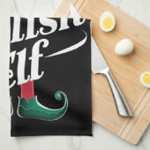 小妖精や小人スタイリッシュグループ一致ファミリークリスマス キッチンタオル (四つ折り)