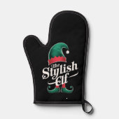 小妖精や小人スタイリッシュグループ一致ファミリークリスマス 鍋つかみ (正面)