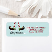 小妖精や小人ストッキングクリスマス差出人住所ラベル ラベル (インサイチュ)