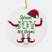 小妖精や小人スプレッドjoy not germs 2020 covid19メモリ セラミックオーナメント (正面)
