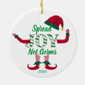 小妖精や小人スプレッドjoy not germs 2020 covid19メモリ セラミックオーナメント (裏面)