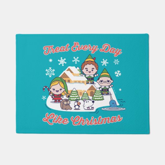 小妖精や小人チビ（小さくかわいく書いた感じ）図 ドアマット (正面)