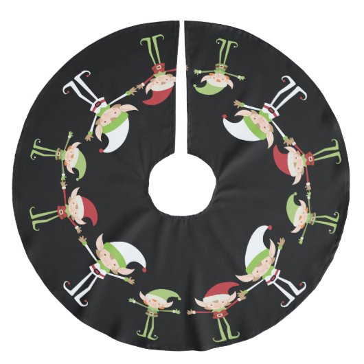 小妖精や小人デザイン – クリスマスツリースカート (正面)
