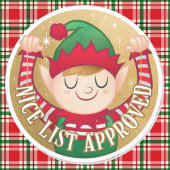 小妖精や小人デリバリーサンタの素敵なリストクリスマス ラウンドシール
