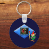 小妖精や小人ネイチャーの画家：-) キーホルダー (正面)