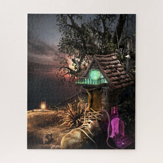 小妖精や小人ハウス ジグソーパズル (縦)