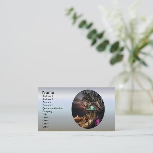 小妖精や小人ハウス 名刺 (スタンド正面)