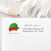 小妖精や小人ハット2クリスマス差出人住所ラベル ラベル (インサイチュ)