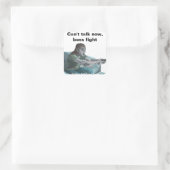 小妖精や小人ビデオゲーマーゲームプレーヤーファンタジーアートステッカー スクエアシール (バッグ)