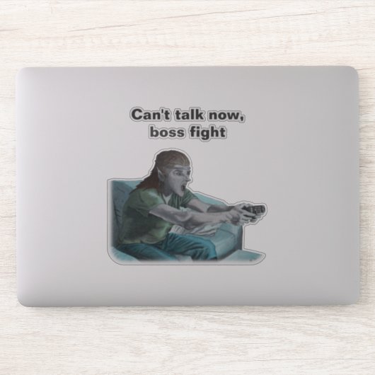 小妖精や小人ビデオゲーマーボスファイトファンタジーアートステッカー シール (コンピューター)