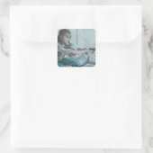 小妖精や小人ビデオゲーマーボスファイトファンタジーアートステッカー スクエアシール (バッグ)