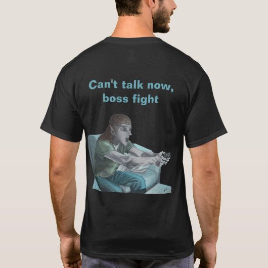 小妖精や小人ビデオゲーマー遊ズのゲームファンタジーアートシャツ Tシャツ (裏面)