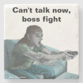 小妖精や小人ビデオゲーマー遊ズのビデオゲーム石コースター ストーンコースター (正面)