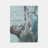 小妖精や小人ビデオゲームプレーヤーファンタジーアートフリースブランケット フリースブランケット (正面)