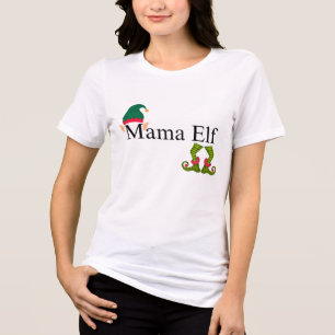 小妖精や小人ファミリーおもしろい:一致するクリスマスシャツ トライブレンドTシャツ