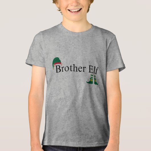 小妖精や小人ファミリーおもしろい:一致するクリスマスシャツ トライブレンドTシャツ (正面)