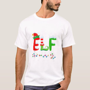 小妖精や小人ファミリークリスマスマッチング Tシャツ