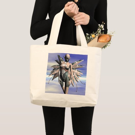 小妖精や小人ファンタジーラージトートバッグ ラージトートバッグ (正面(商品))