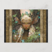 小妖精や小人フェアリーガールファンタジーアート ポストカード (正面)