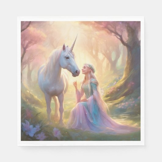 小妖精や小人プリンセス紙 スタンダードランチョンナプキン (正面)
