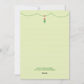 小妖精や小人ベビーの初めてのクリスマスの写真アナウンス シーズンカード (裏面)