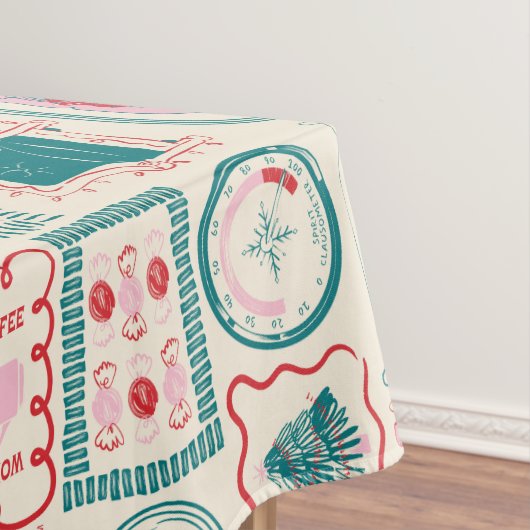 小妖精や小人ホリデーアイコンパターン テーブルクロス (インサイチュ)