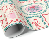 小妖精や小人ホリデーアイコンパターン ラッピングペーパー (ロールコーナー)