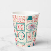 小妖精や小人ホリデーアイコンパターン 紙コップ (右)